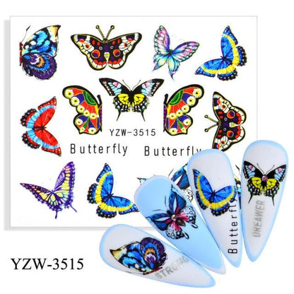 Stevvex butterfly nail art stickers set with colorful transfers for nails butterfly designs on Tampa Home & Garden Store
