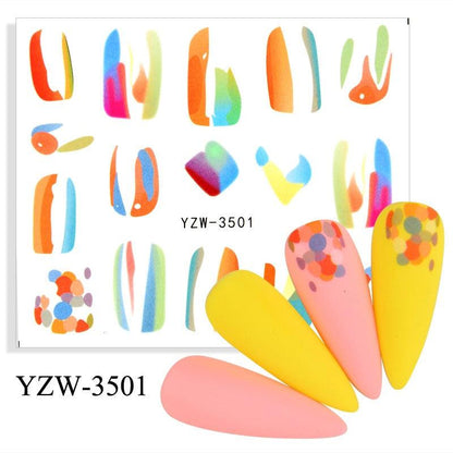 Avocado Fruit Transfer Nail Stickers Stevvex ST695BGF; colorful fruit decals on Tampa Home & Garden Store