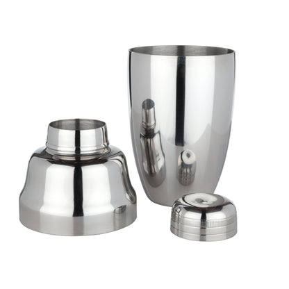 Harrison Heavyweight Cocktail Shaker set by Viski, three polished stainless steel shakers on Tampa Home & Garden Store