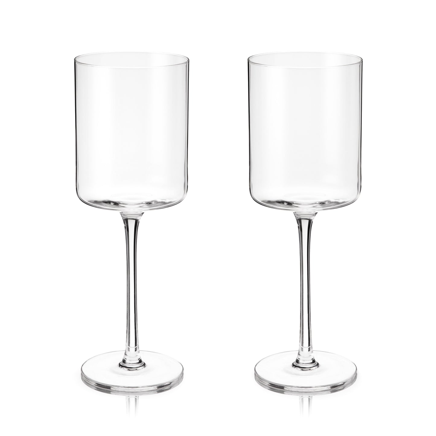Laurel And Square Crystal White Wine Glasses