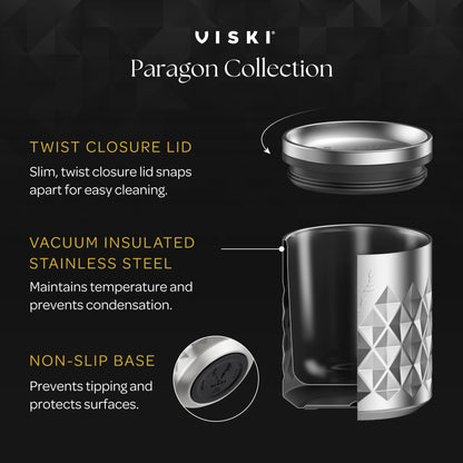 Gold Steel Double Wall Rocks Tumbler and Ceramic