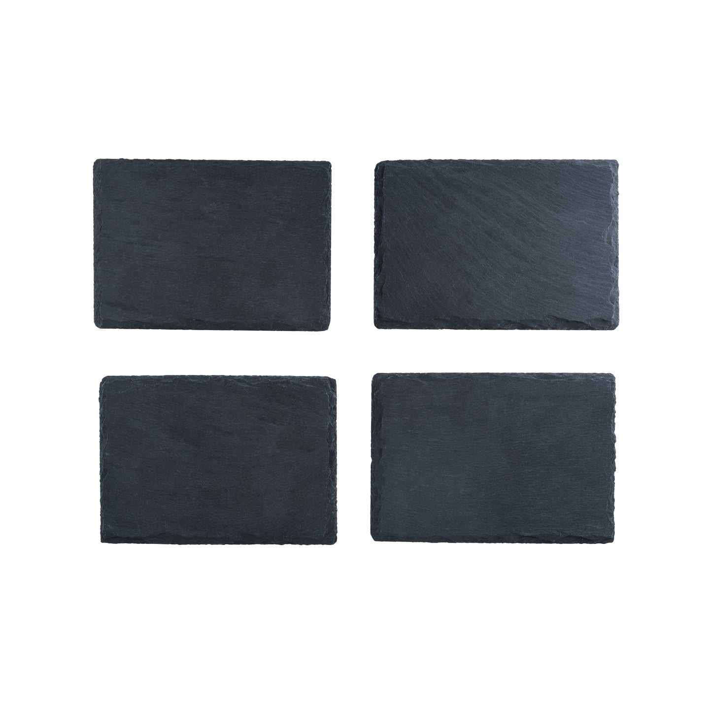 Set of 4 Slate Tapas Plates for a Snack and Drink