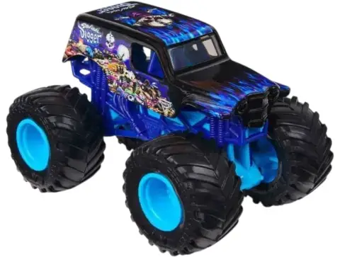 Son-Uva Digger Monster Jam 1:64 scale toy truck with blue chassis and oversized tires on Tampa Home & Garden Store