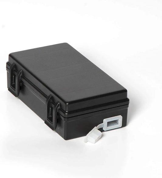 USB Battery Box for 3 D cells, black plastic enclosure with side latch clips on Tampa Home & Garden Store