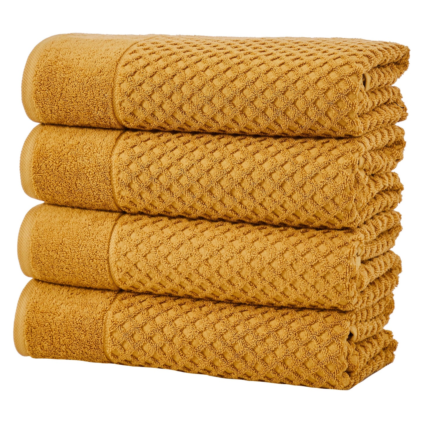 Cotton Diamond Waffle Weave Bath Towel Set