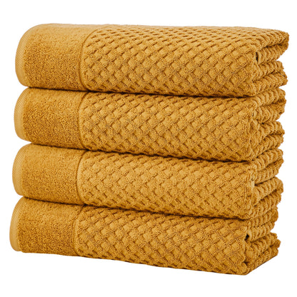 Cotton Diamond Waffle Weave Bath Towel Set
