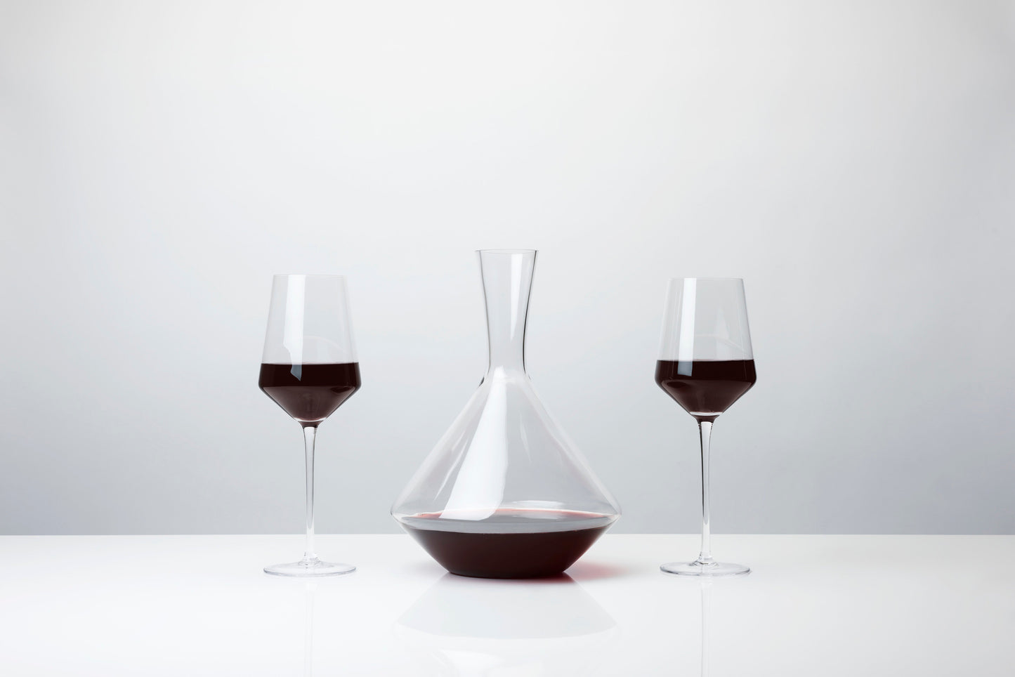 Raye Angled Crystal Wine Glass and Decanter Set