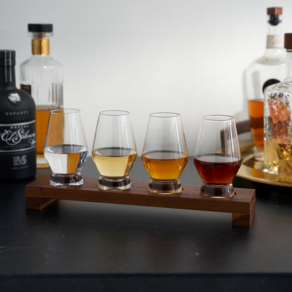 Crystal Tumbler Set and Wooden Flight Board