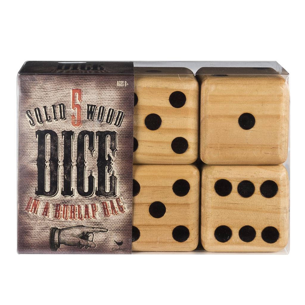 Juego de dados gigantes de madera