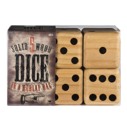 Juego de dados gigantes de madera
