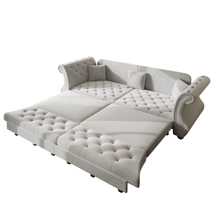 Oversized Chesterfield Sofa and a Pull Out Bed