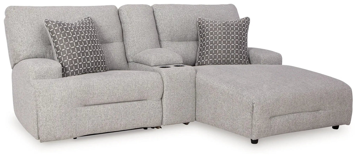 Acklen Place Power Reclining Sectional Pewter