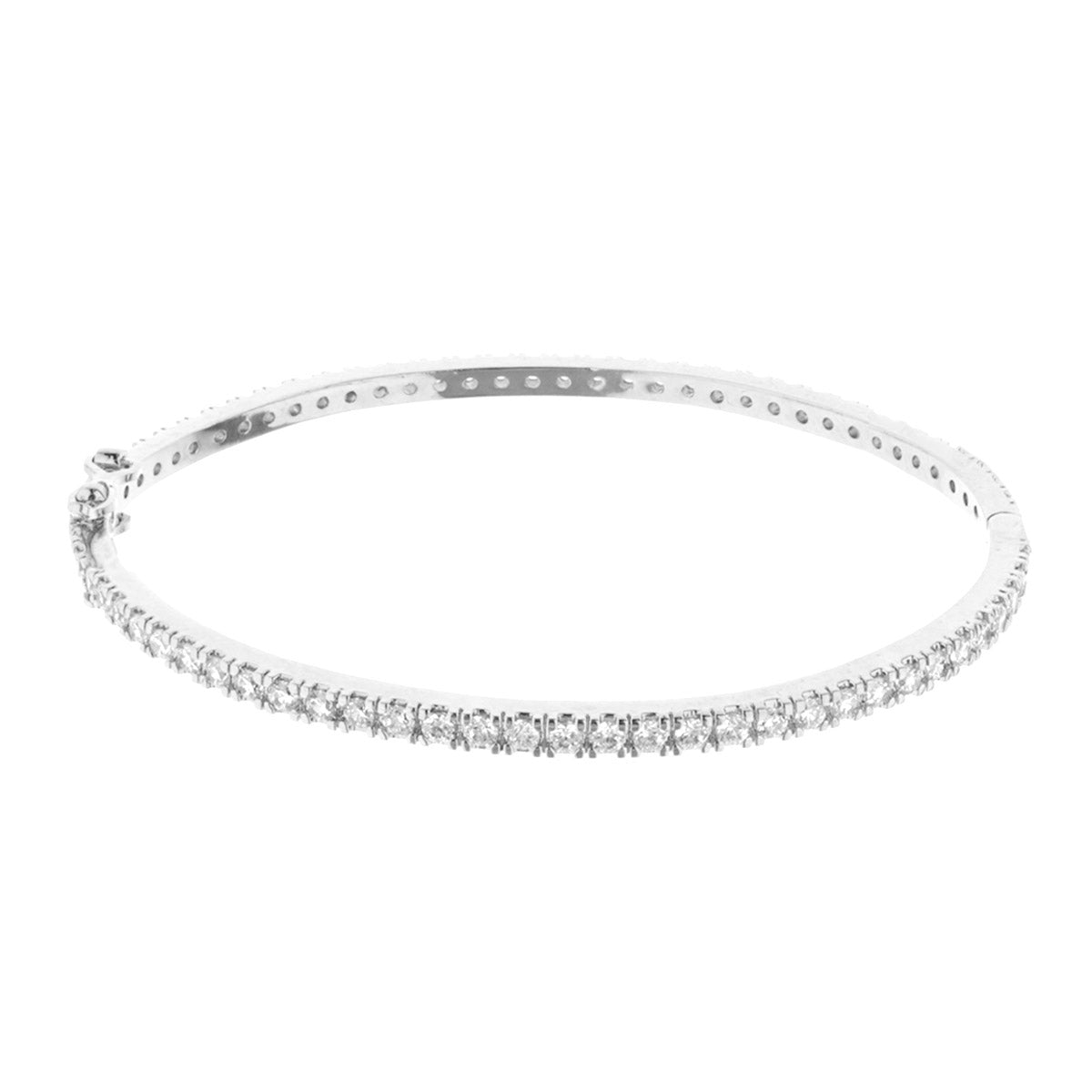 Glamour Pave Stackable Bangle by Lauren G Adams, silver pavé eternity bracelet on Tampa Home & Garden Store
