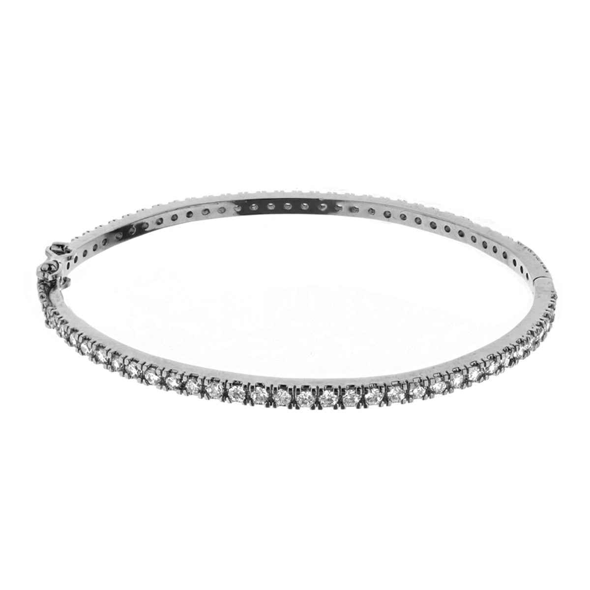 Glamour Pave Stackable Bangle, silver-tone eternity bracelet with pavé crystals, Lauren G Adams on Tampa Home & Garden Store