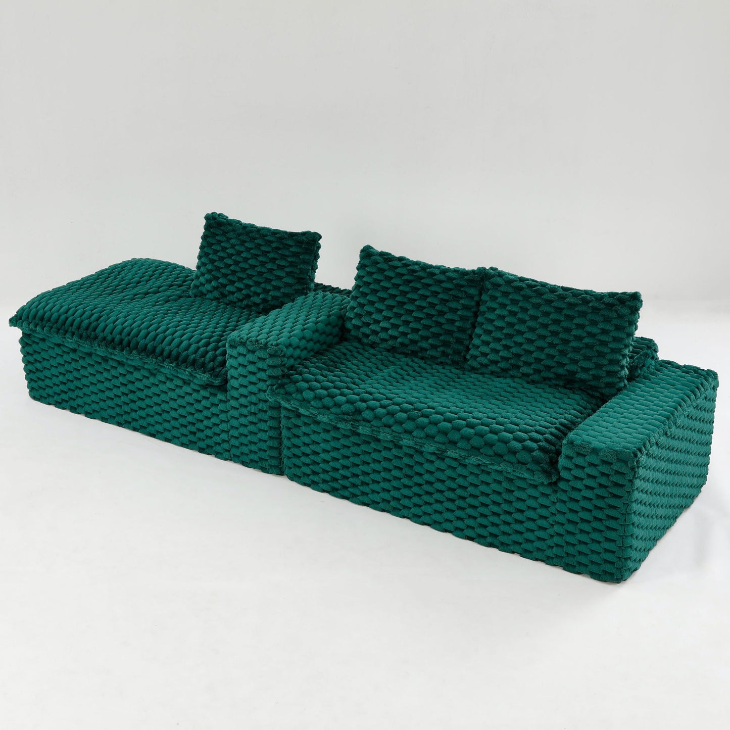 Modular Convertible Sofa and Twin Chaise Lounge