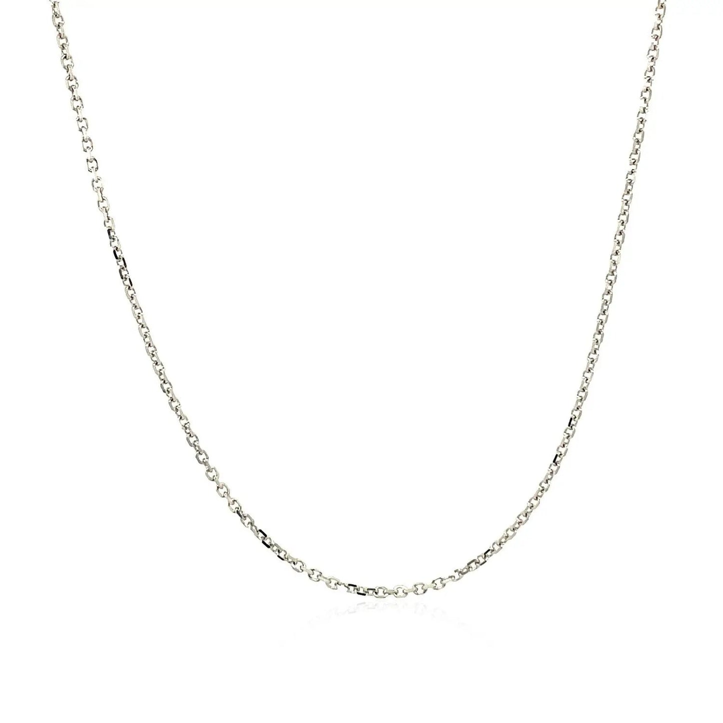 14k white gold diamond-cut cable chain necklace 1.1mm Bids.com on Tampa Home & Garden Store
