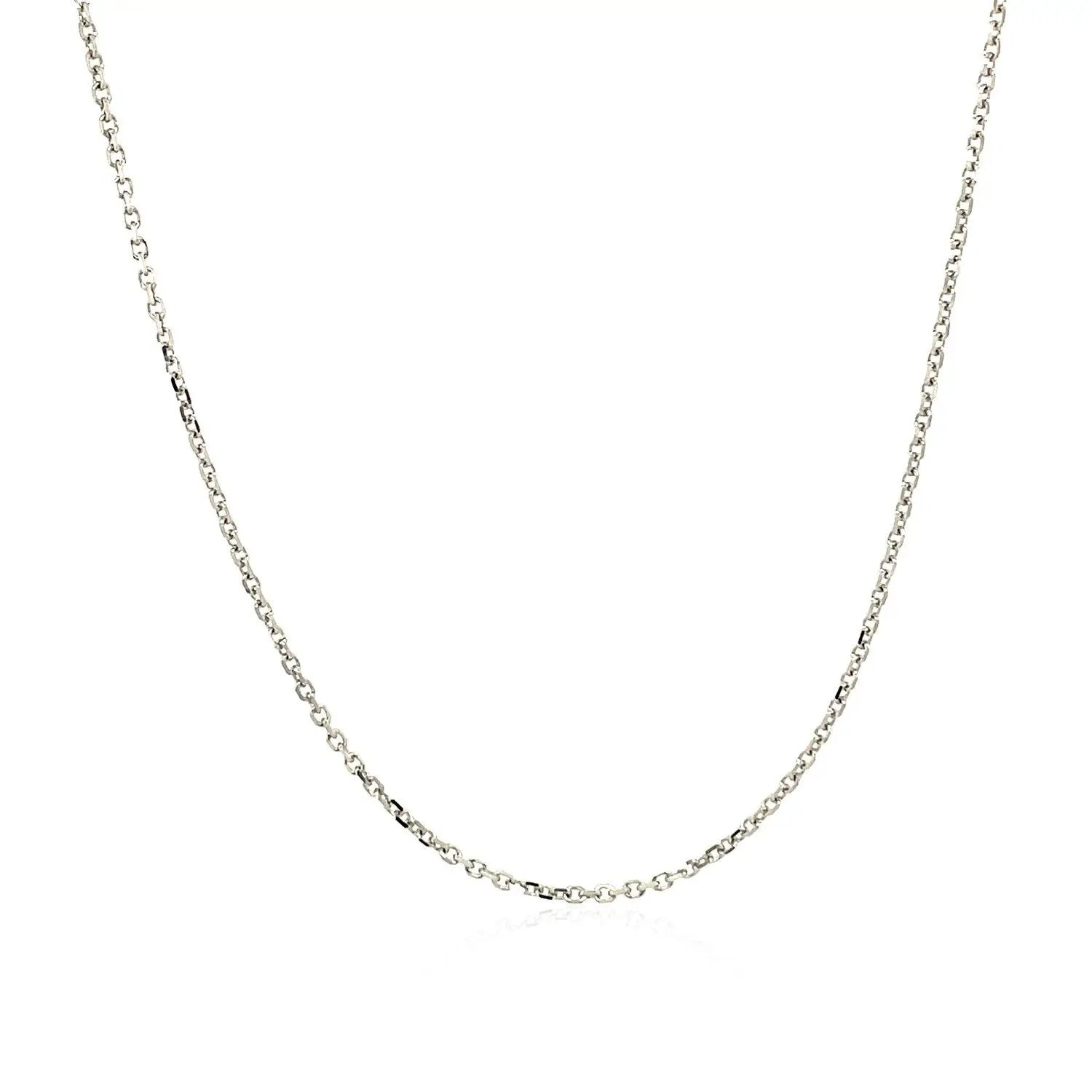 14k white gold diamond-cut cable chain necklace 1.1mm Bids.com on Tampa Home & Garden Store