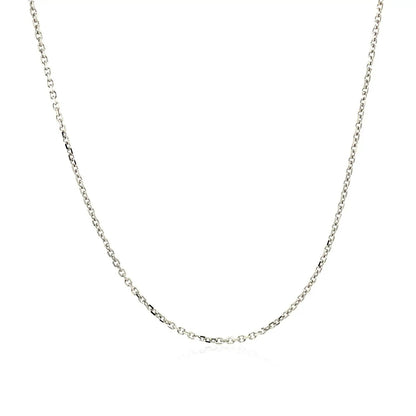 14k white gold diamond-cut cable chain necklace 1.1mm Bids.com on Tampa Home & Garden Store