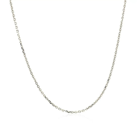 14k white gold diamond-cut cable chain necklace 1.1mm Bids.com on Tampa Home & Garden Store