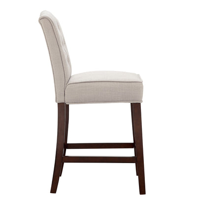 Tufted Counter Stool Tan Fabric HouseOfZazla 24-27 in Button tufted back on Tampa Home & Garden Store
