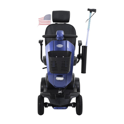 Compact 4 Wheel Mobility Scooter and a Basket