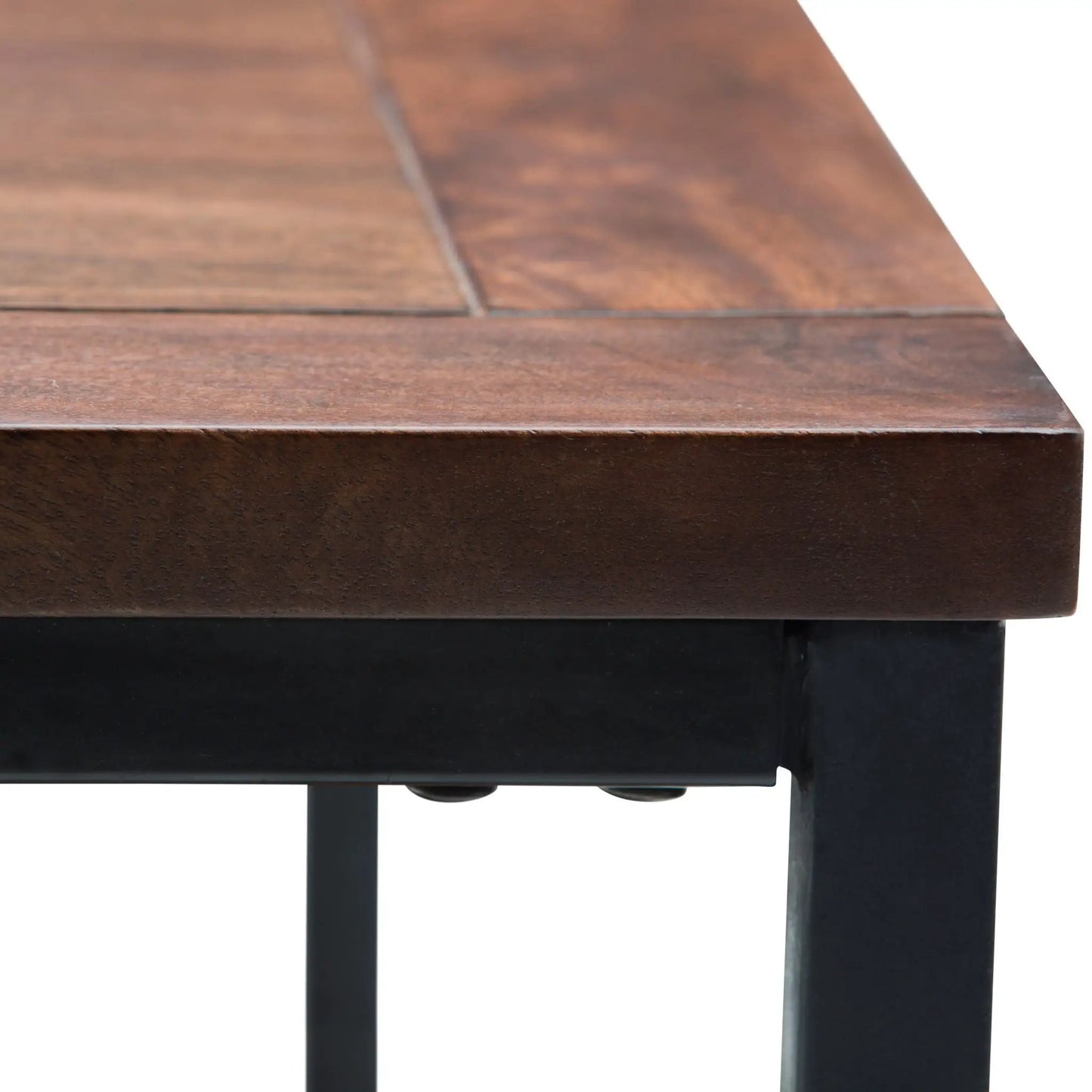 Skyler Solid Mango Wood Table and Metal Base