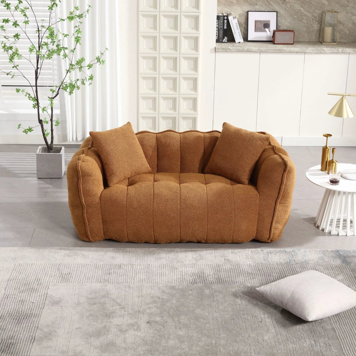 Cozy Beanbag Chair With Resilient Foam Core For 2