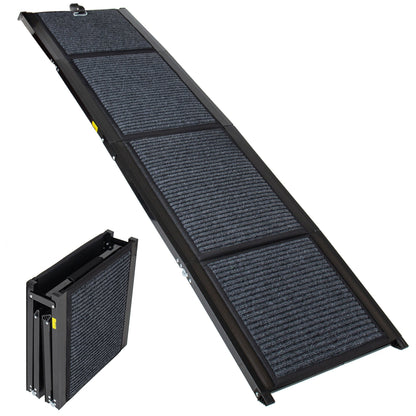 Folding dog ramp for cars, 63in long x 17.3in wide, HouseOfZazla, textured grip surface on Tampa Home & Garden Store