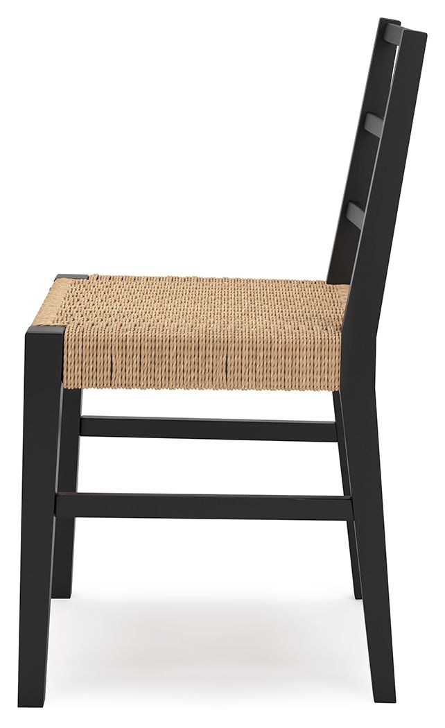 Isanti Dining Chair Set of 2 Light Brown Black