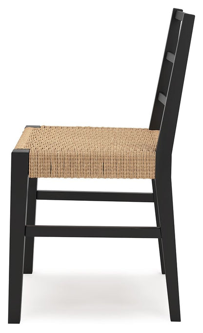 Isanti Dining Chair Set of 2 Light Brown Black