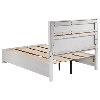 Urbana storage panel bed by HouseOfZazla in silver metal frame with panel headboard on Tampa Home & Garden Store