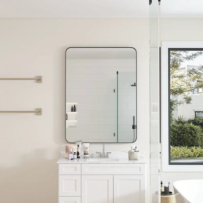 Rectangular Wall Mirror with Metal Frame