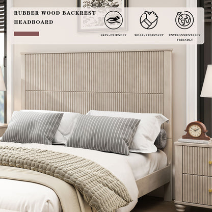 Solid Wood Platform Bed and the Tall Headboard