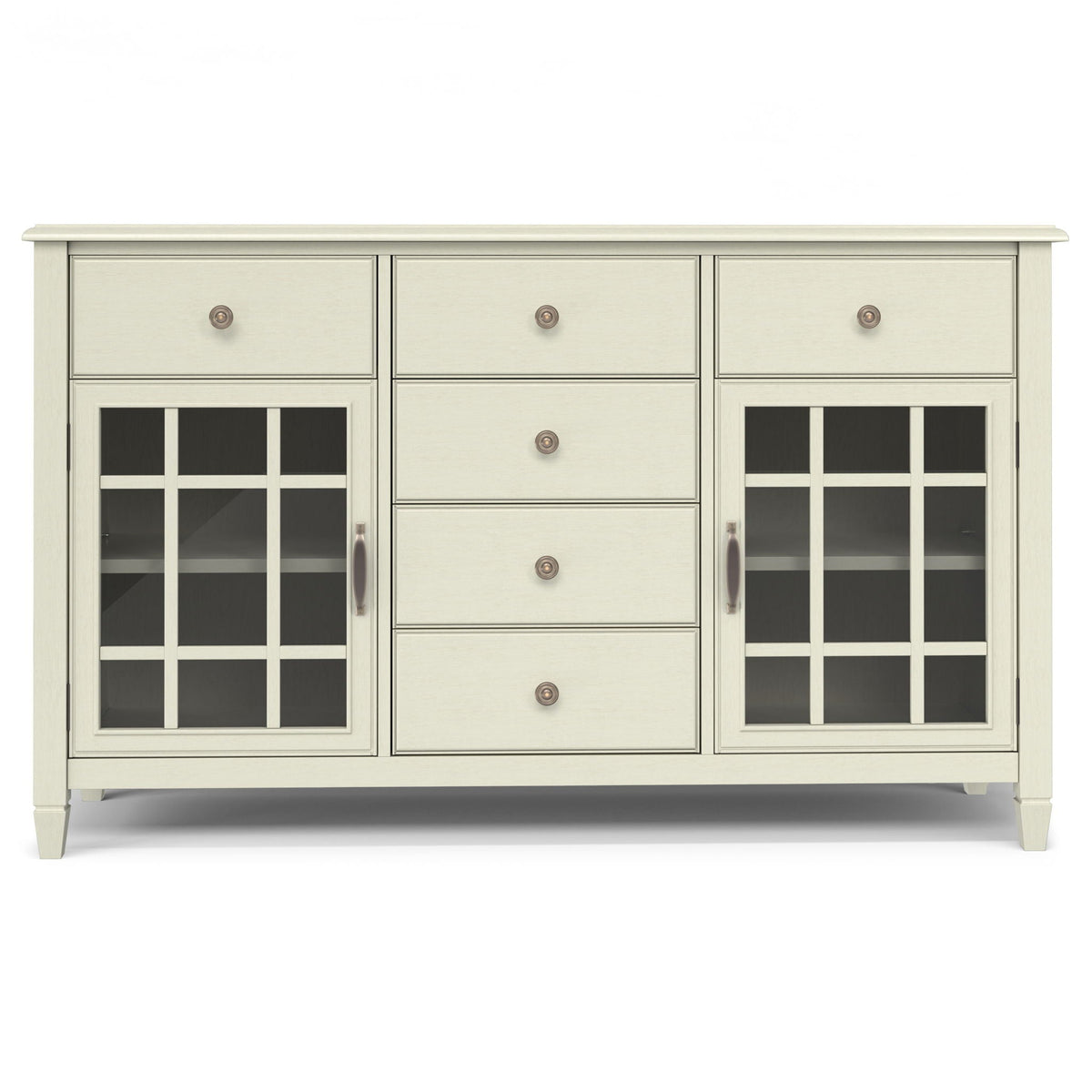 Connaught Sideboard Buffet in light cream with drawers and glass doors on Tampa Home & Garden Store