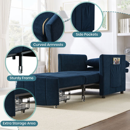 Convertible Sleeper Sofa and Storage Pockets