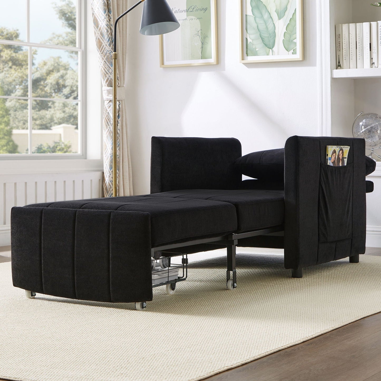 Convertible Sleeper Sofa and Storage Pockets