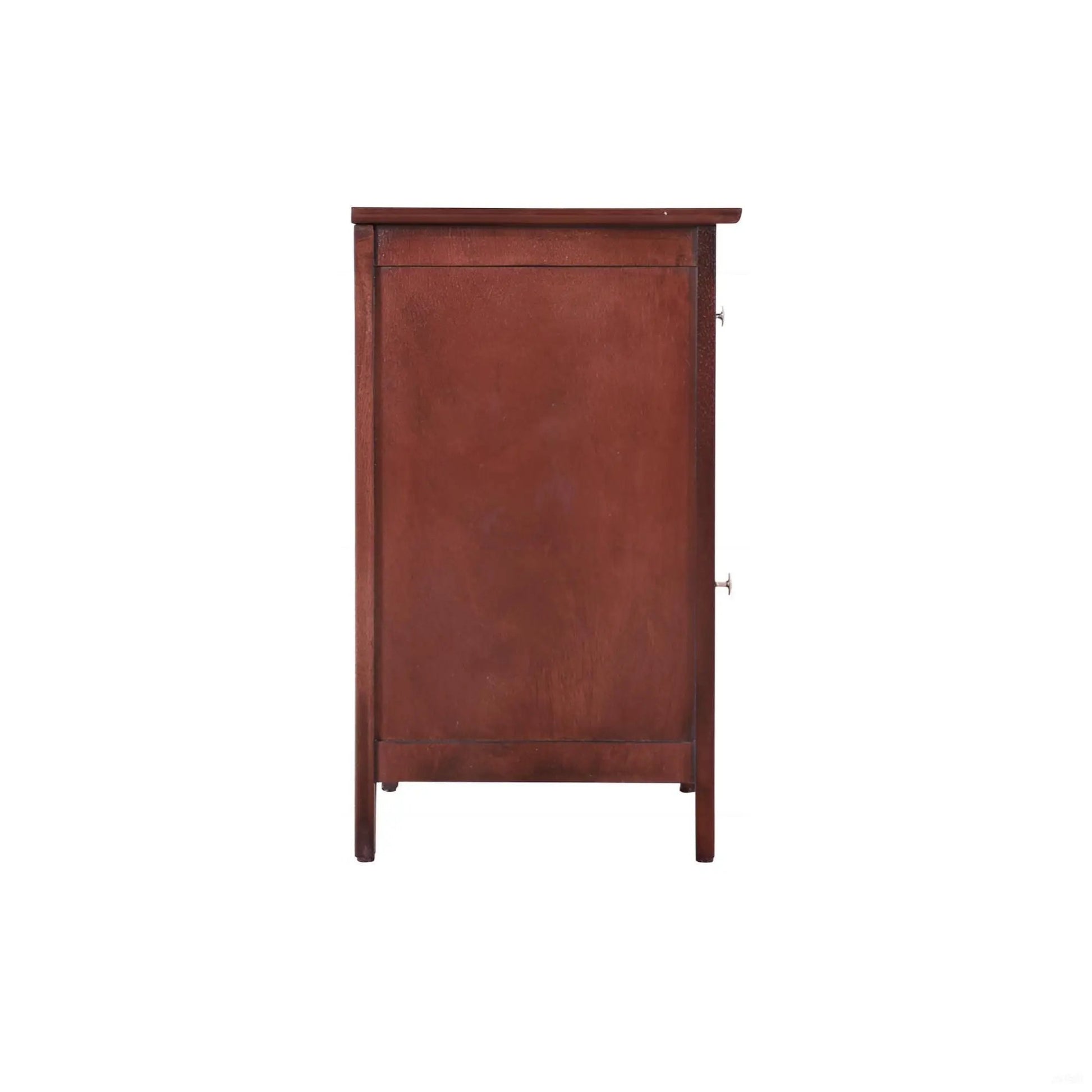 1 Drawer / 1 Door Nightstand in warm reddish wood finish with slim legs on Tampa Home & Garden Store