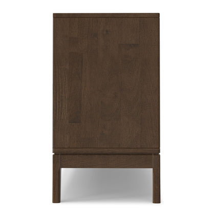 Walnut brown 3-drawer sideboard with wood grain finish by HouseOfZazla, 41.6in wide on Tampa Home & Garden Store