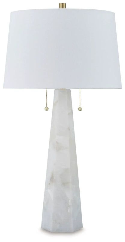 Laurellen Alabaster Table Lamp White for Bedroom