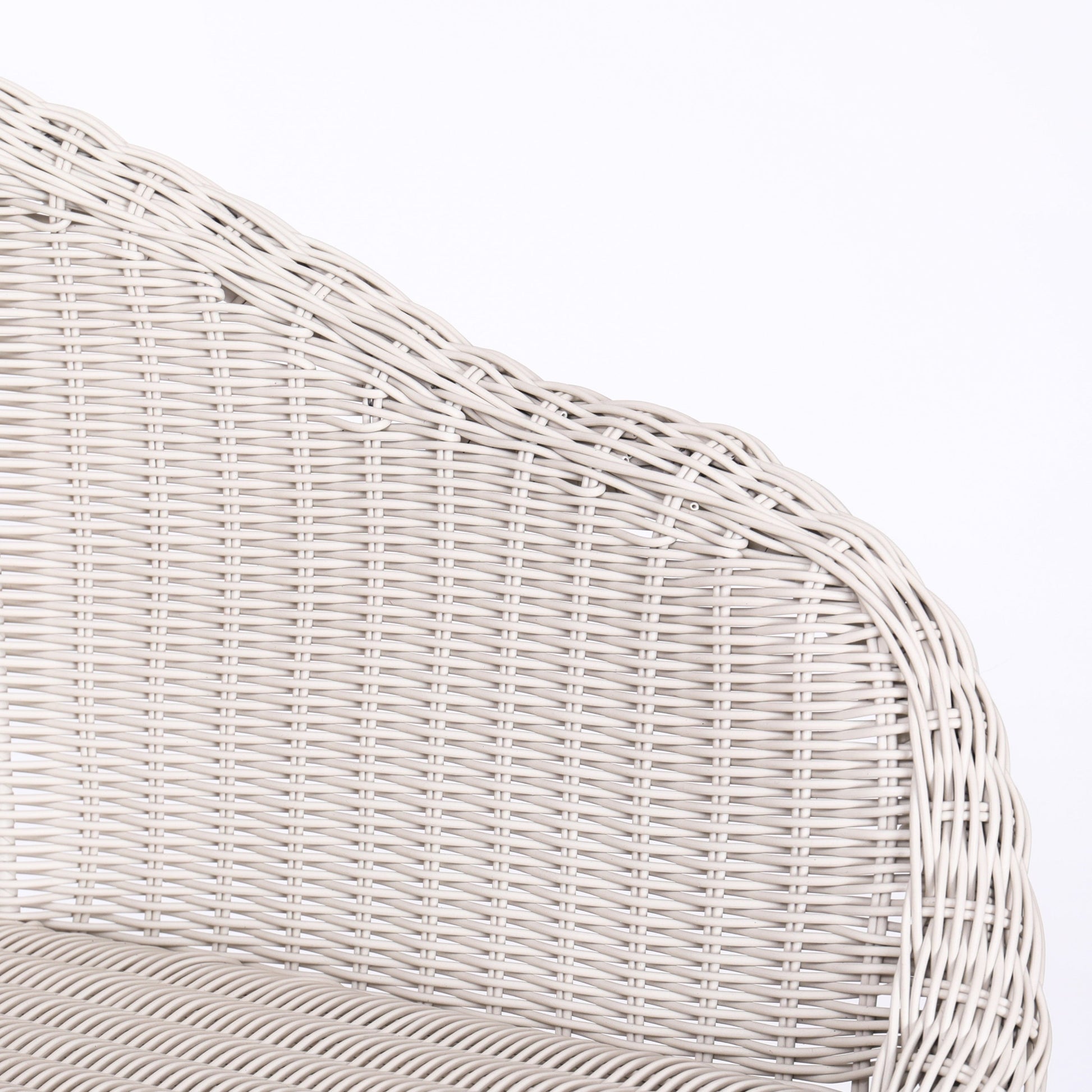 Ladd Outdoor Metal Wicker Barstool set of 2 in light gray wicker on Tampa Home & Garden Store