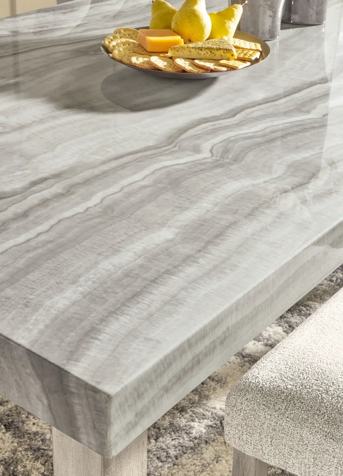 Larawyn Dining Room Table with Faux Marble Top