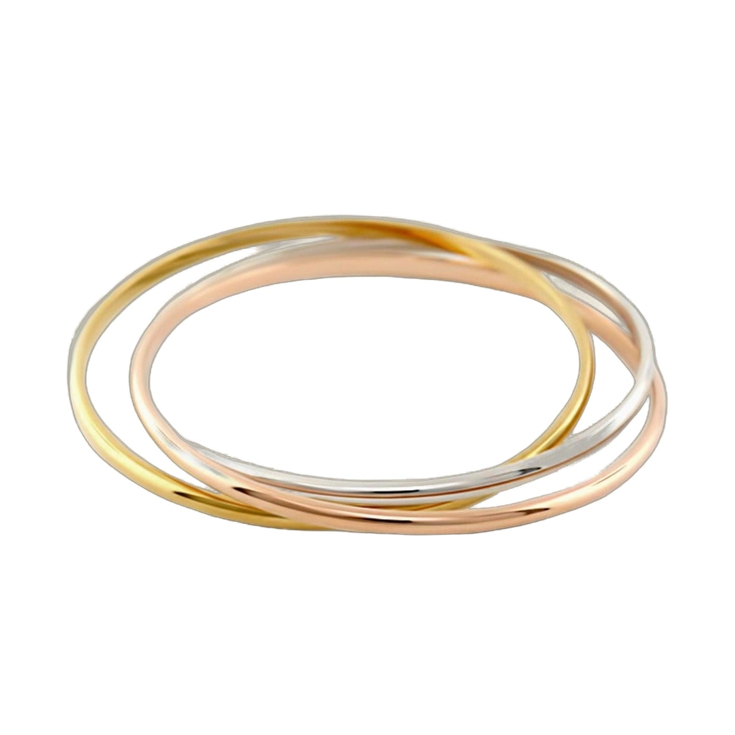 Socialite Rolling Bangle set in tri-tone gold/rose/gold, 3 bracelets by Lauren G Adams on Tampa Home & Garden Store