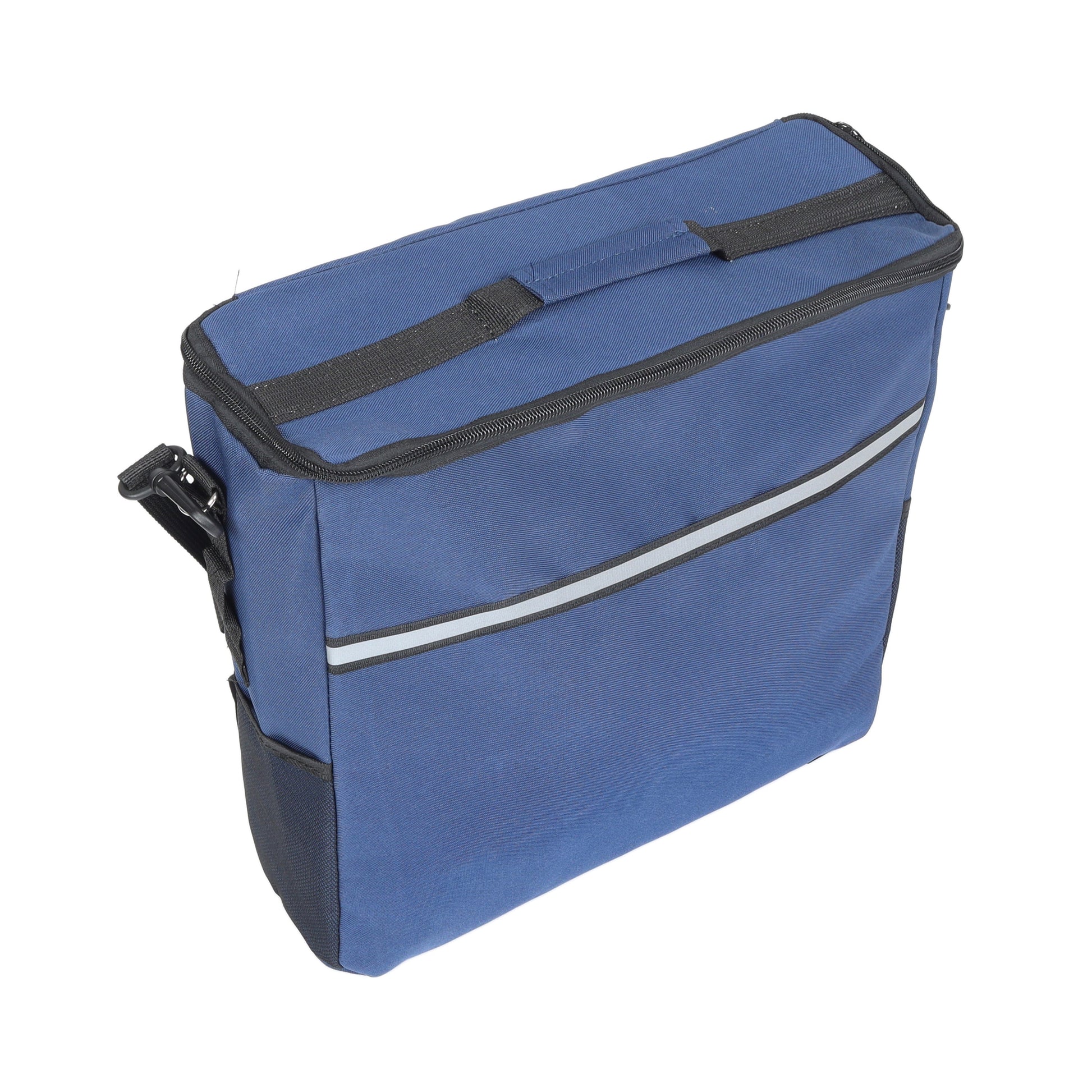 Beach Wagon carry bag in blue fabric with black zipper and strap, HouseOfZazla on Tampa Home & Garden Store