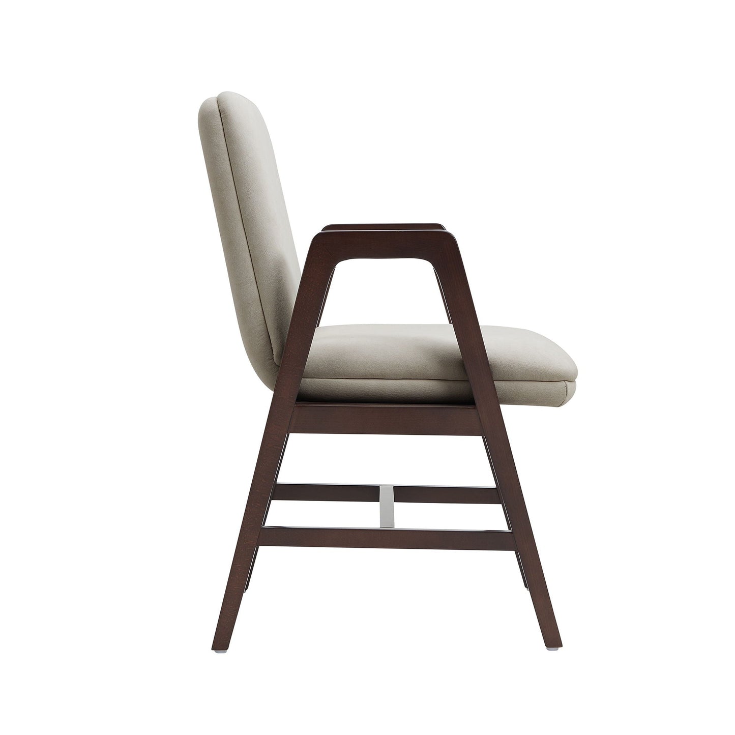 Stella Cream Armchair with Beech Wood and Cushion
