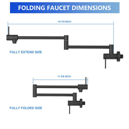 Modern Folding Wall Mount Pot Filler Faucet