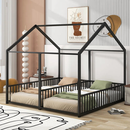 House Platform Beds For Two With Guardrails