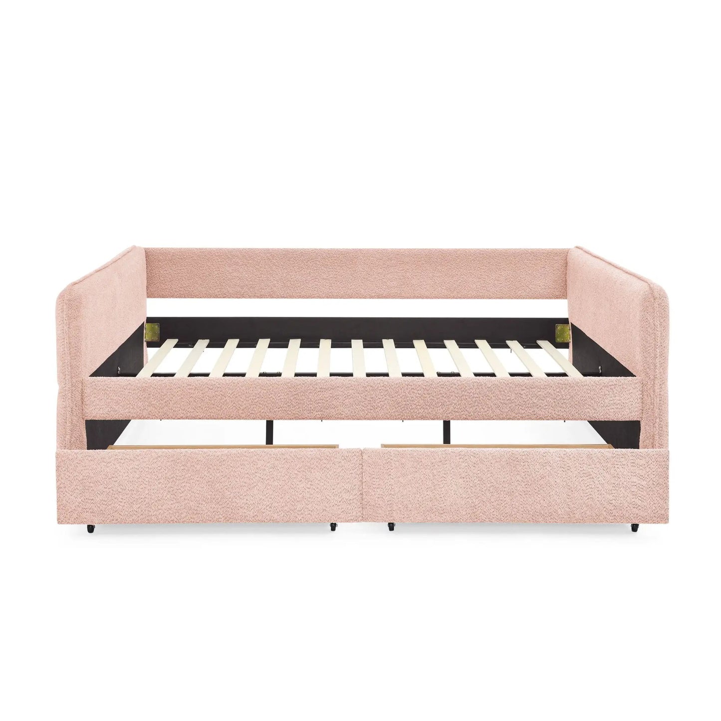 Upholstered daybed with 2 drawers in blush pink fabric Unique Piece Furniture on Tampa Home & Garden Store