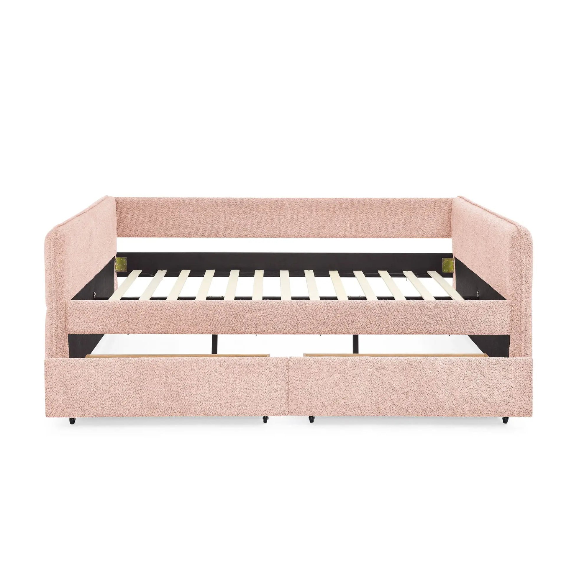 Upholstered daybed with 2 drawers in blush pink fabric Unique Piece Furniture on Tampa Home & Garden Store