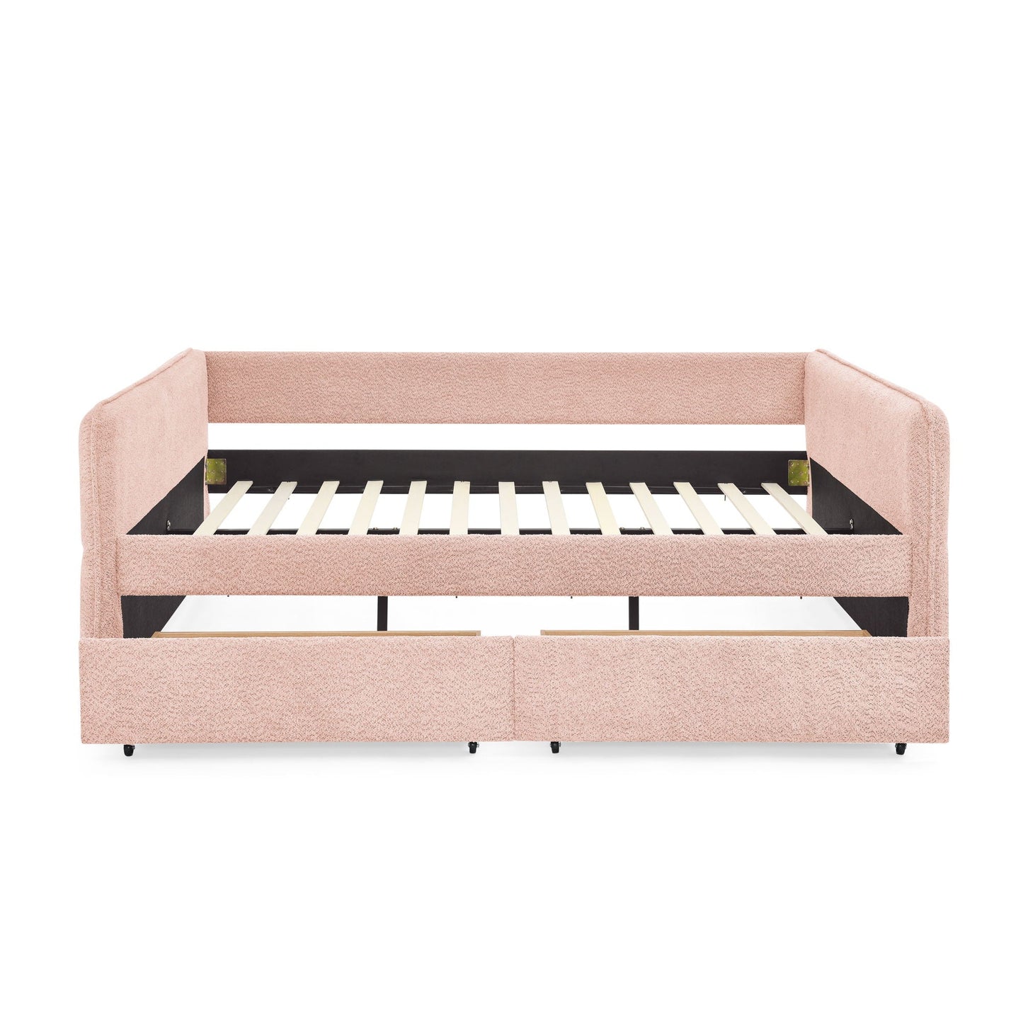 Upholstered Daybed and Two Foam Storage Drawers