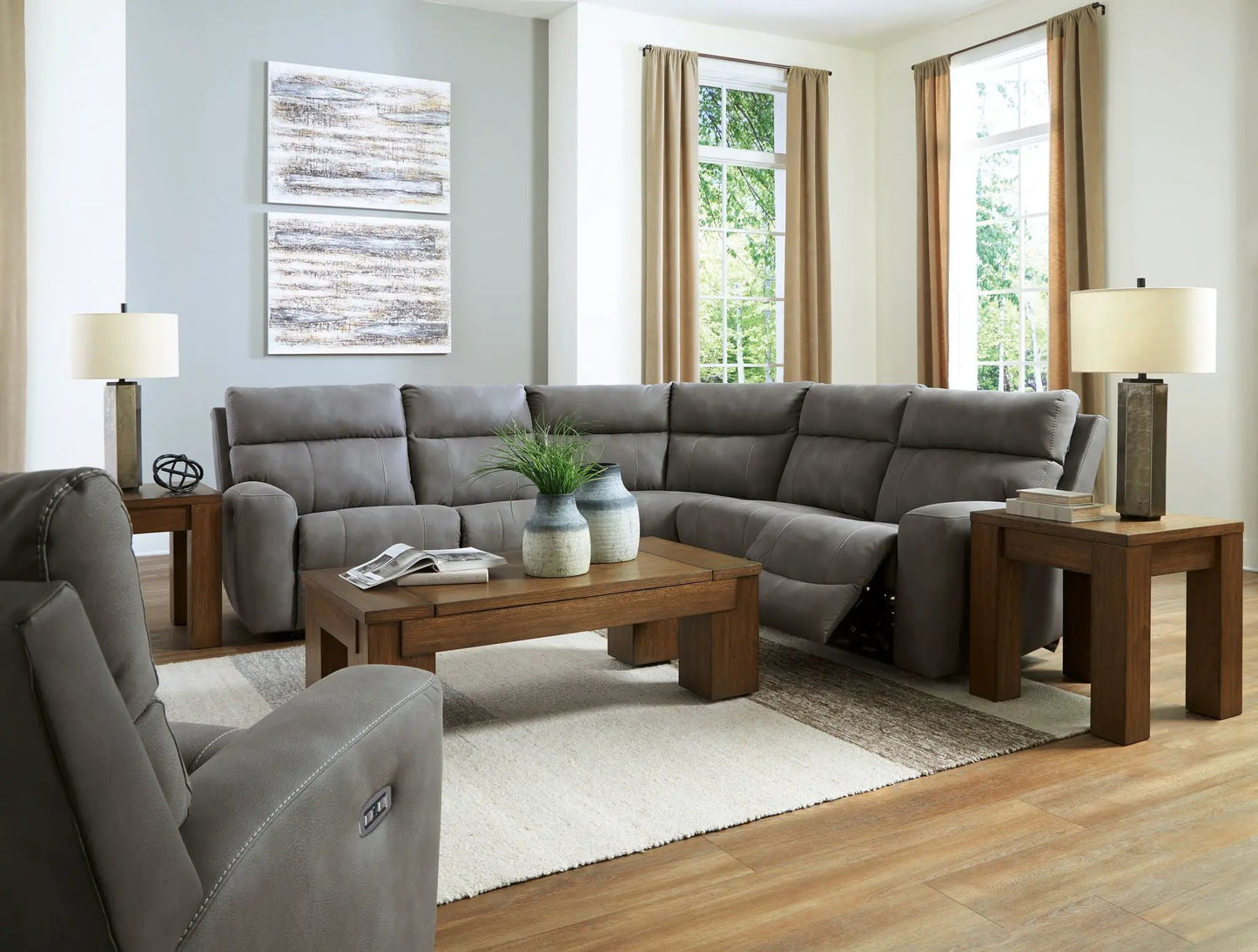 Next Gen Durapella Power Reclining Sectional Set
